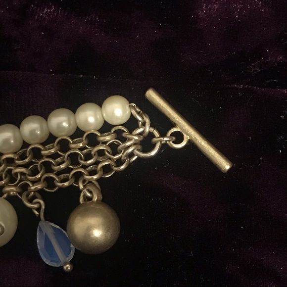Lia Sophia Rose & Pearl Gold Bracelet - Picture 6 of 7